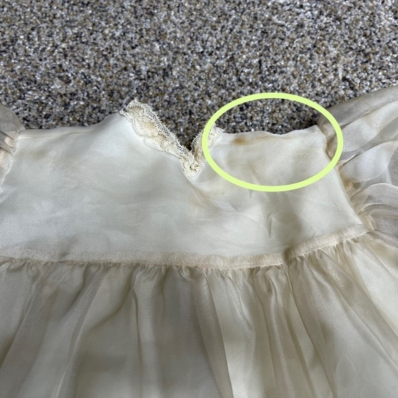 Phyllis Baby Wear Vintage Christening Baptism Outfit Gown Eyelet Embroidery Lace - Picture 6 of 7